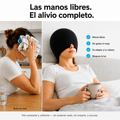Gorro Gel 360° Premium | Alivio de Migrañas, Cefaleas y Estrés
